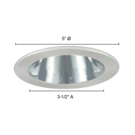 JESCO LIGHTING GROUP 4 in. Low Voltage Adjustable Open Reflector Trim- Chrome Reflector- Black Trim TM402CHBK